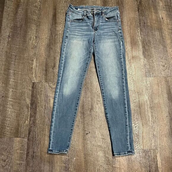 American Eagle Denim - American Eagle Women's Skinny Jeans Medium Wash Blue High Rise Stretch